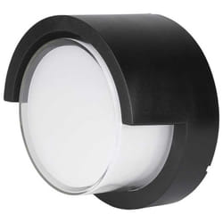 Applique led ronde 12W avec diffuseur semi-couvert Couleur Noir 3000K IP65