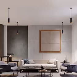 Améliorez votre espace avec la suspension 1xGU10 D:55x300MM, une solution d'éclairage élégante et moderne conçue pour rehauss ...