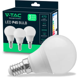 V-tac - Ampoule led E14 4,5W P45 2700K (Boîte 3 pièces)