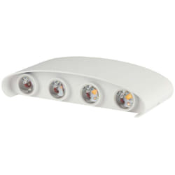 Applique led 7W à double faisceau avec corps blanc sable 4000K IP65