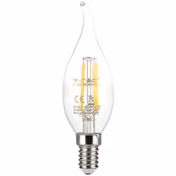 Ampoule LED E14 4W 100LM/W Filament de flamme de bougie 3000K