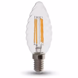 Ampoule LED E14 4W 100LM/W Filament de bougie 3000K Dimmable