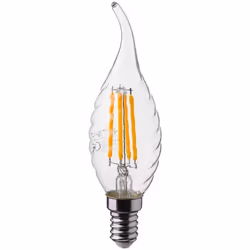 Ampoule LED E14 4W 100LM/W Filament de flamme de bougie 4000K