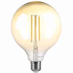 Lampe à filament LED vintage en verre couleur ambre 8W Е27 G125 lumière blanc chaud 2200K 700LM 300° - Mod.7155 dimmable Les  ...