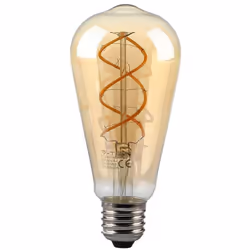 V-TAC Lampadine Ampoule LED E27 5W ST64 Filament Ambre 1800K
