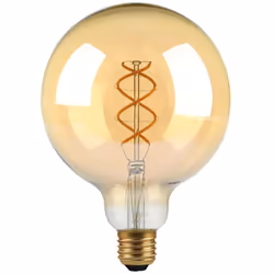 V-TAC Lampadine Ampoule LED E27 5W G125 Filament Ambre 1800K