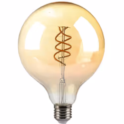 V-TAC Lampadine Ampoule LED E27 6W G125 Ambre Filament Double Spirale 1800K