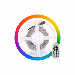 Kit Ruban LED RGB V-TAC 230V 5m 7W/m IP20 Avec Transfo V-TAC VT-5050 60 - 120 ° - RGB Sublimez votre éclairage intérieur grâc ...