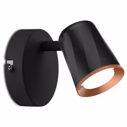 V-TAC Lampade LED Applique LED 5W avec tête pivotante Couleur Noir 3000K IP20