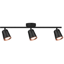 Applique led - Tête triple - IP20 - Noir - 15W - 1620 Lumens - 3000K