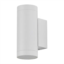 VT-11015 Spot mural led rond en aluminium 2x douille GU10 couleur blanc mat IP54 sku 2970 - V-tac