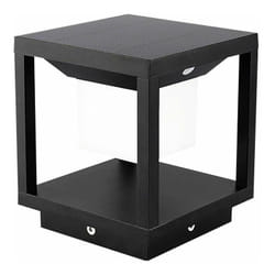 V-tac - Colonne lumineuse à capteur solaire - IP65 - Noir - 2W - 90 Lumens - 3000K