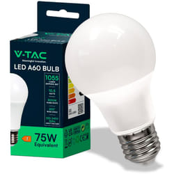 Ampoule led A60 culot E27-10,5W (équivalent 75W) - 1055 lumen - ouverture du faisceau lumineux 200° - efficacité maximale - V-tac