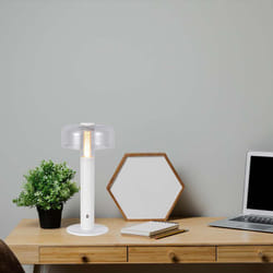 V-tac - Lampe de table rechargeable - IP20 - Blanc - 1W - 100 Lumens - 3000K