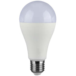 Ampoule led V-tac VT-2015 15W E27 lumière 4000K 100LM/W thermoplastique forme A65 sku 214454