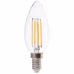 V-TAC Lampadine Ampoule LED E14 6W 130LM/W Filament de bougie 3000K