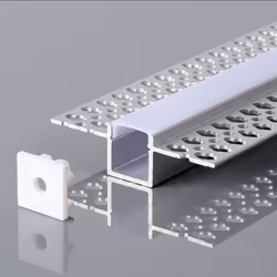 Description générale Ce profilé en aluminium argenté est conçu pour l'installation de bandes LED encastrées, offrant une solu ...