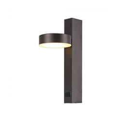 Applique led V-tac 8W en métal avec port usb, design rond - Faisceau lumineux orientable à 180°, Coloris Noir 3000K - 23405