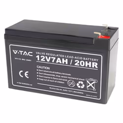 Batterie sèche rechargeable au plomb 12V 7Ah V-TAC - réf. 23451 Les batteries au plomb V-tac conviennent aux applications gén ...