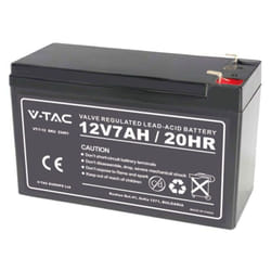 Batterie Plomb V-tac 7Ah 12V pour ups, alarmes, vidéosurveillance Plomb-Acide T1 1516594mm - 23451