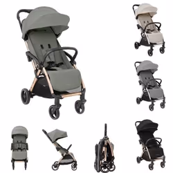 Kikkaboo Poussette Buggy Eden jusquà 22 kg Suspension Protection pluie pliable [Vert]