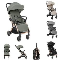 Kikkaboo Poussette Buggy Eden jusquà 22 kg Suspension Protection pluie pliable [Vert]