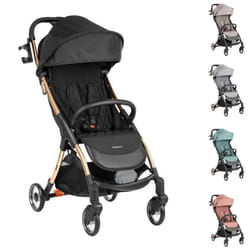 Kikkaboo Poussette Cloe cadre aluminium pliable porte-boisson jusquà 22 kg [or noir]