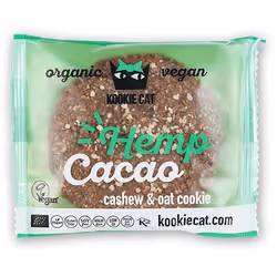 Kookie Cat Hemp Cacao, Cookie, Cacao, 50 g, Rond, CE, 504 kcal