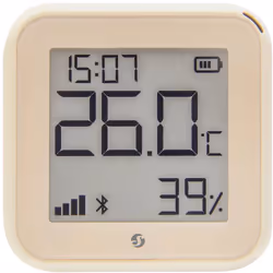 Shelly - h&t Gen 3 Mocha Capteur thermométrique/hygrométrique sans fil Bluetooth, Wi-Fi