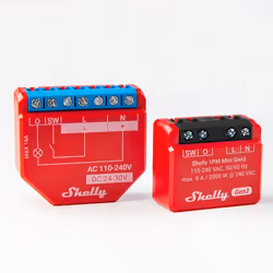 Shelly 1PM Mini Gen3 commutateur électrique Commutateur intelligent 1P Rouge - Vue supplémentaire 4