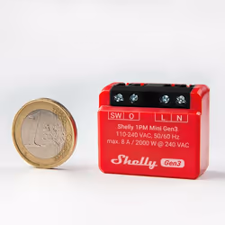 Shelly 1PM Mini Gen3 commutateur électrique Commutateur intelligent 1P Rouge - Vue supplémentaire 5