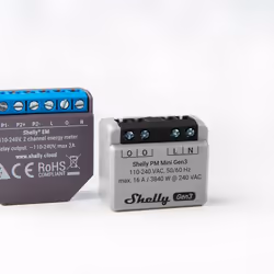 Shelly PM Mini Gen3 commutateur électrique Commutateur intelligent 1P Gris