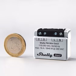 Shelly PM Mini Gen3 commutateur électrique Commutateur intelligent 1P Gris - Vue supplémentaire 4
