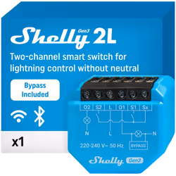 Shelly 2L Gen3 Un interrupteur intelligent à deux canaux conçu pour un contrôle précis de l'éclairage dans des installations  ...