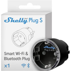 Shelly Plug S Gen3 Noir - Prise Connectée Wi-Fi Et Matter, Type E, 12 A, Programmable À Distance Par App, Suivi De La Consommati