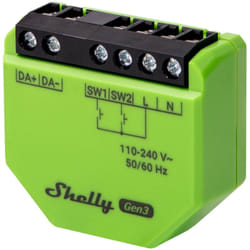 Shelly - dali dimmer GEN3 - variateur de lumière led connecté wi-fi & bluetooth, luminaires dali (part 207), alimentation du bus i