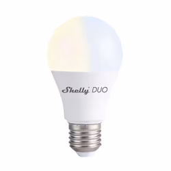 Shelly Duo, Ampoule intelligente, Wi-Fi, Blanc, LED, E27, Multicolore, Blanc