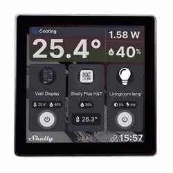 Shelly Wall Display, Sans fil, Noir, Tactile, IP20, 110 - 230 V, 10,2 cm (4")