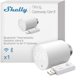 Tête thermostatique connectée - Shelly - Blu TRV - Bluetooth - Connexion Wi-Fi - Précision ±01°C
