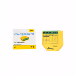 Shelly Plus RGBW PM Sans fil Vert, Jaune