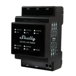 Shelly LAN Switch commutateur électrique Commutateur intelligent Noir