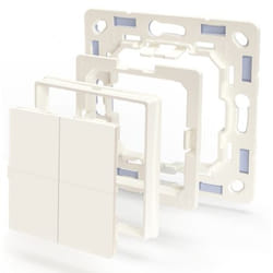 Shelly BLU Wall Switch 4 interrupteur d'éclairage Plastique Ivoire