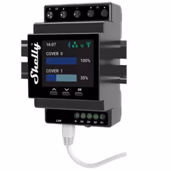 Shelly Pro Dual Cover / Shutter PM, Relais intelligent, Noir, Plastique, 802.11b, 802.11g, Wi-Fi 4 (802.11n), 2,4 GHz, 10 m