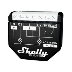 Shelly Qubino WAVE 2PM commutateur électrique Commutateur intelligent Noir