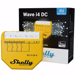 Shelly Qubino Wave i4 DC Commutateur intelligent Jaune