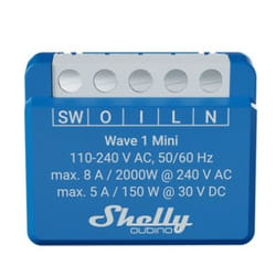 Shelly Qubino Wave 1 Mini Commutateur intelligent Bleu