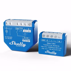 Shelly Qubino Wave 1 Mini Commutateur intelligent Bleu - Vue supplémentaire 7