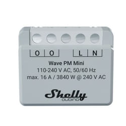 Shelly Qubino Wave PM Mini Commutateur intelligent Gris