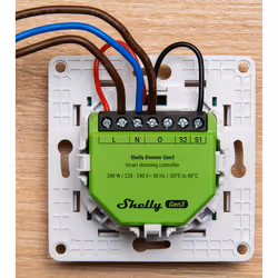 Shelly Dimmer Gen3 Intégré Variateur Noir, Citron vert - Vue supplémentaire 4