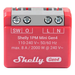 Shelly 1PM Mini Gen4 Commutateur intelligent Rouge